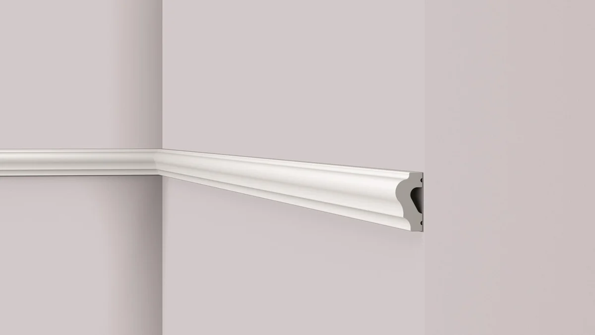WL2 Plain Dado Rail 40mm x 20mm x 2.0m Polymer - Image 3
