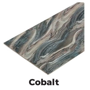 Velure 2.4m x 2mm UV Marble Sheet - Cobalt