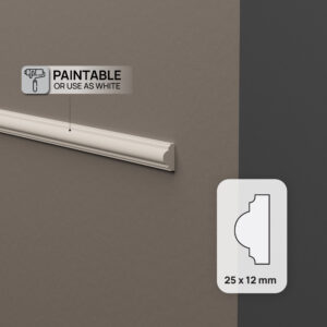 SERA Polymer DR1 Classic25 Dado Rail 25x13x2.7m