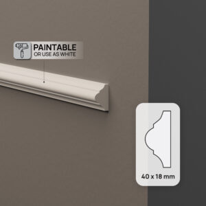 SERA Polymer DR2 Classic40 Dado Rail 40x20x2.7m