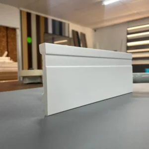 SERA Smoothline Flat Groove Polymer Skirting White 2.7m  (90mm,120mm)