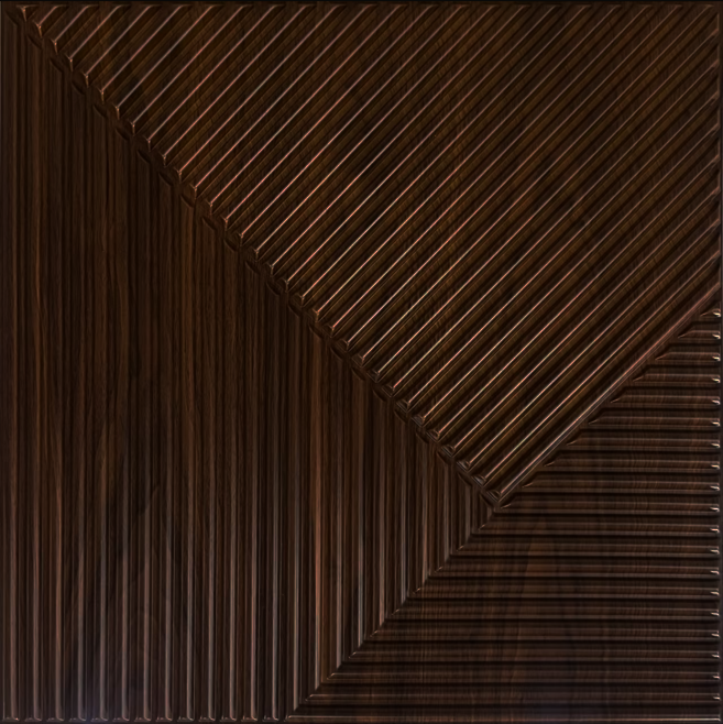 Vesper Black Wood Wall Panel 500mm x 500mm