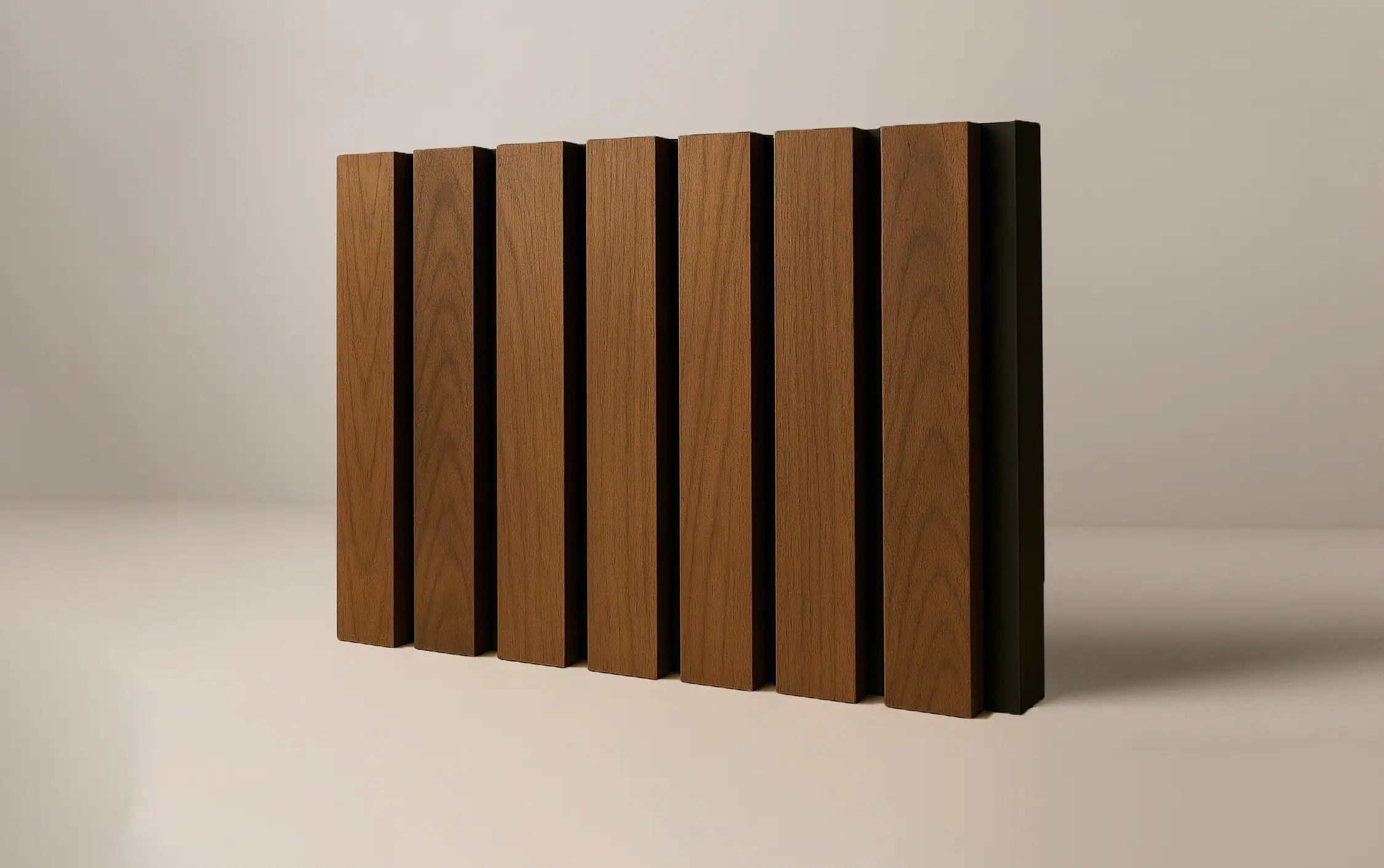Warm Walnut Acoustic Wall Cladding - 2.9m x 280mm x 21mm