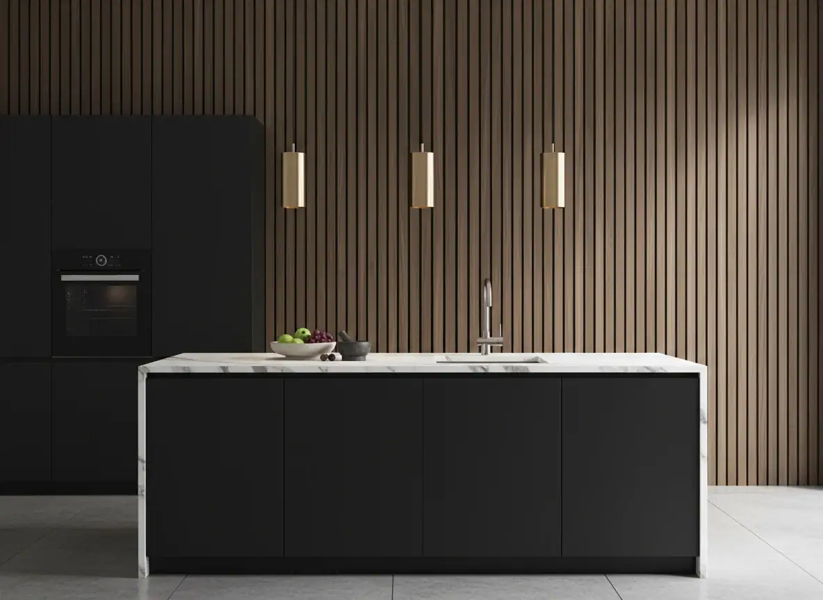 Warm Walnut Acoustic Wall Cladding - 2.9m x 280mm x 21mm - Image 3